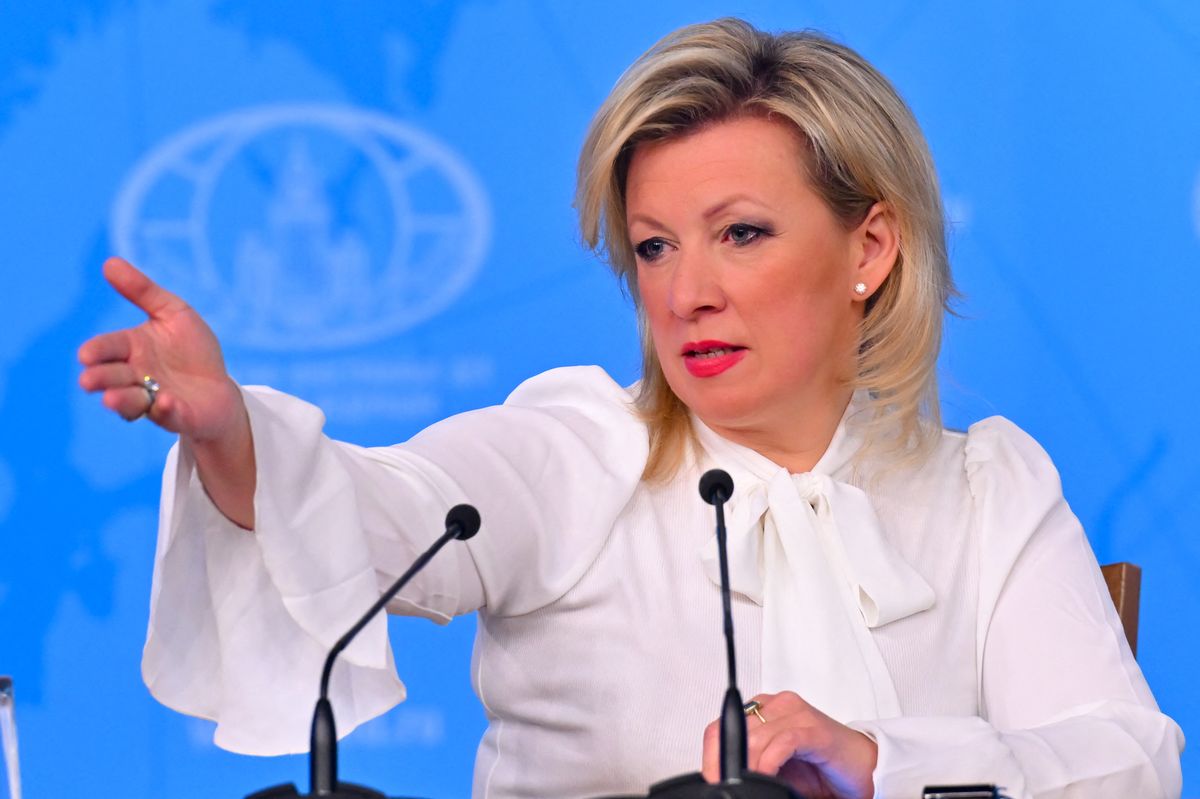 MOSCOW, RUSSIA - JANUARY 20: Russian Foreign Ministry spokesperson Maria Zakharova chairs Foreign Minister Sergey Lavrov’s annual press conference at the Russian Foreign Ministry Conference Hall in Moscow, Russia, on January 20, 2026. Sefa Karacan / Anadolu (Photo by SEFA KARACAN / Anadolu via AFP) Marija Zaharova