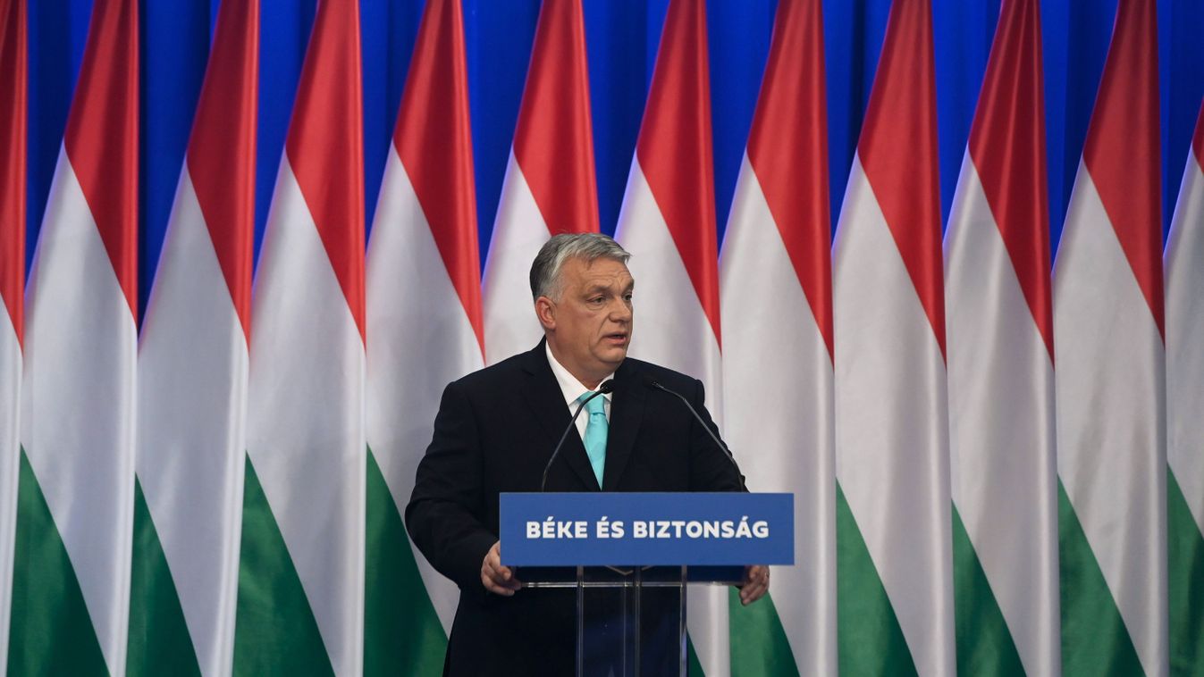 ORBÁN Viktor

Budapest, 2023. február 18.
Orbán Viktor miniszterelnök évértékelõ beszédét tartja a Várkert Bazárban 2023. február 18-án.
MTI/Koszticsák Szilárd