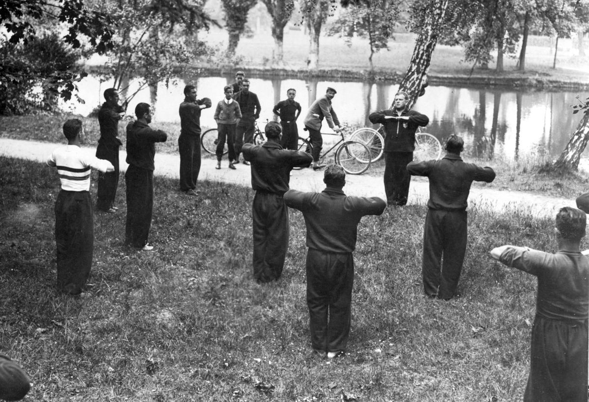1938: a magyar labdaúgó-válogatott edzése a világbajnokságon