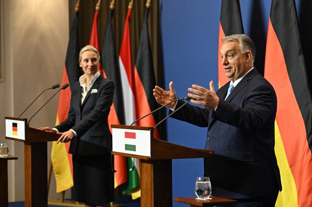 Az AfD elnöke és Orbán Viktor miniszterelnök