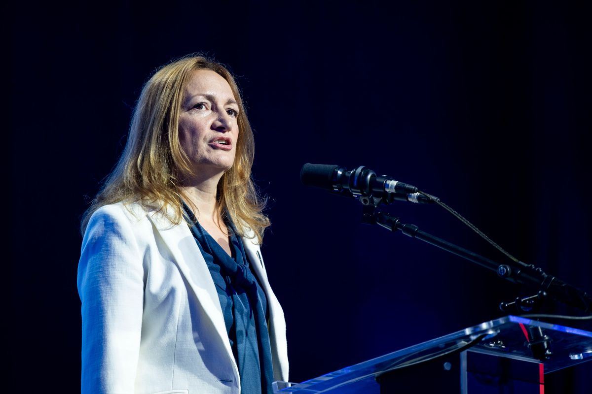 Nagykanizsa, 2025. július 12.
Bujdosó Andrea, a Tisza Párt fővárosi frakcióvezetője beszédet mond a párt kongresszusán a nagykanizsai Kanizsa Arénában 2025. július 12-én.
MTI/Bodnár Boglárka