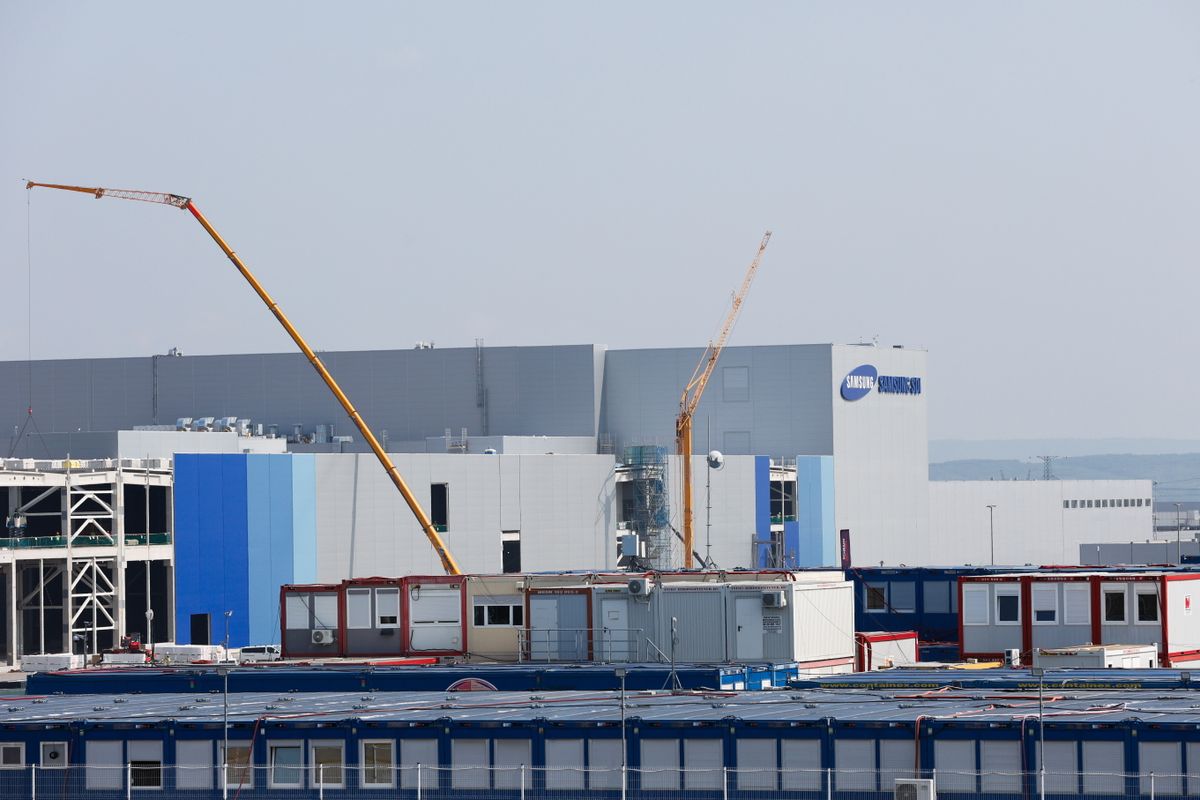 Göd, 2025. június 11.
A dél-koreai székhelyű Samsung SDI magyarországi leányvállalata, a Samsung SDI Magyarország Gyártó és Értékesítő Zrt. gödi ipartelepe 2025. június 11-én.
MTI/Kocsis Zoltán