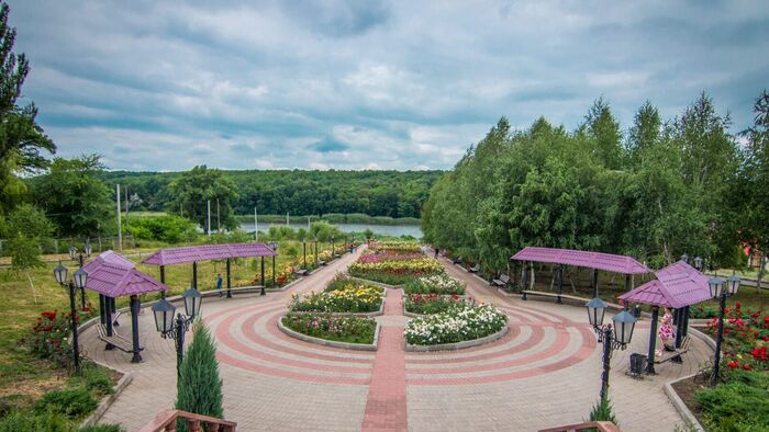 Bakhmut főtere a háború előtt