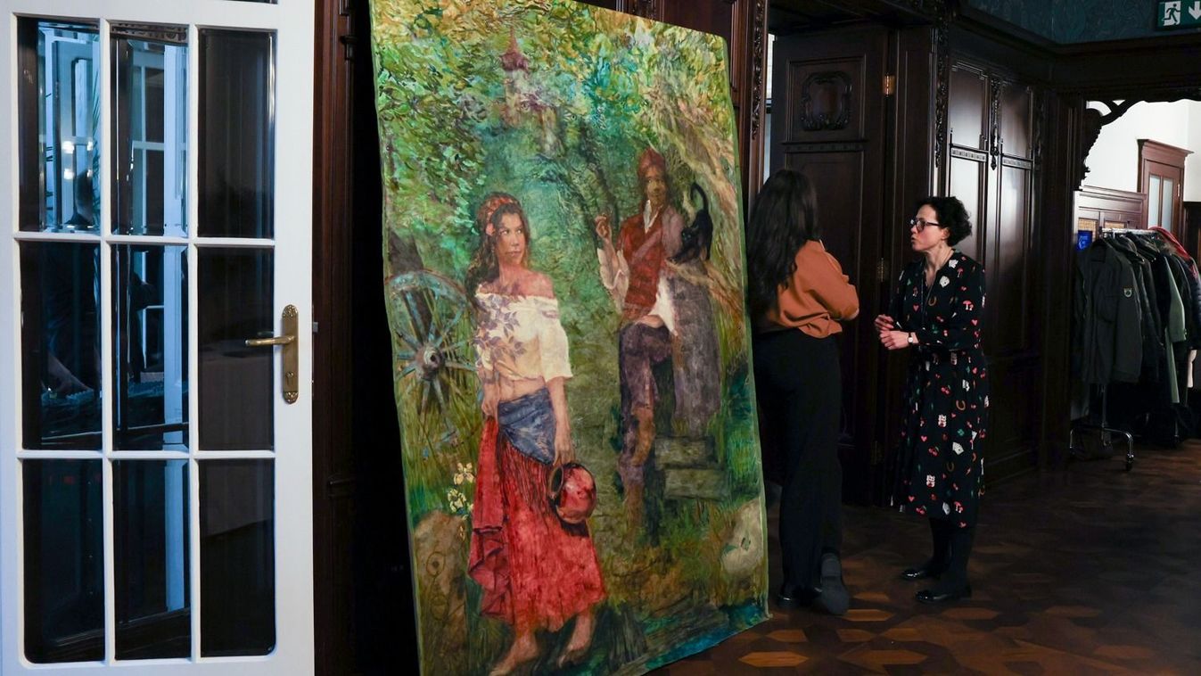 Oláh László Szaffi te, hallod-e? cimű munkája. Jókai 200 záróeseménye a Kertész Imre Intézetben.