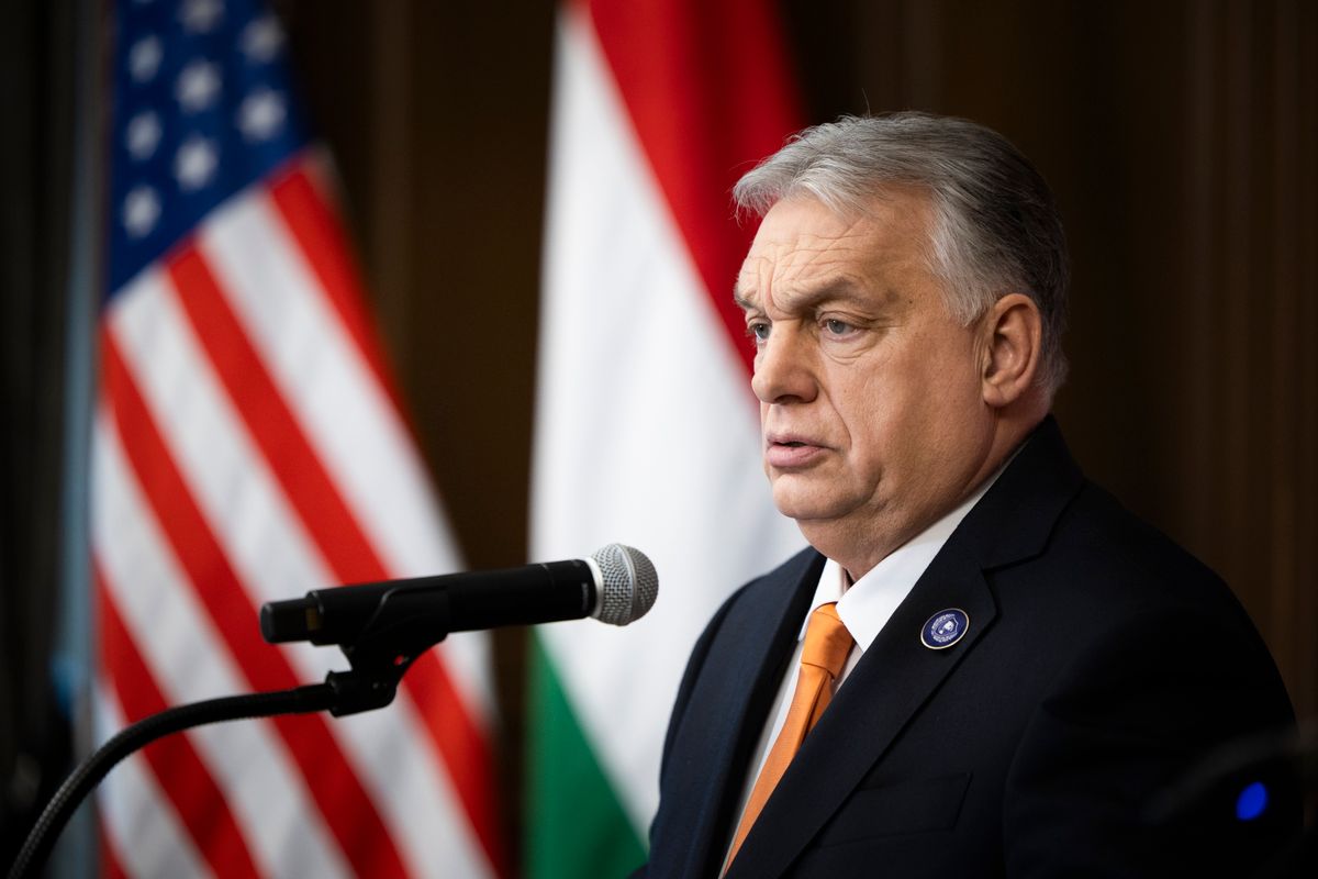 Washington, 2026. február 19.
A Miniszterelnöki Kommunikációs Főosztály által közreadott képen Orbán Viktor miniszterelnök a Donald Trump amerikai elnök által kezdeményezett Béketanács alakuló ülése után tartott sajtótájékoztatón Washingtonban 2026. február 19-én.
MTI/Miniszterelnöki Kommunikációs Főosztály/Fischer Zoltán