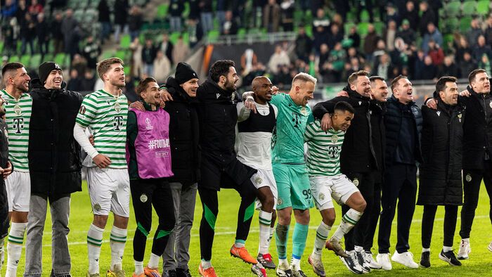 A Fradi ünnepelhetett továbbjutást a lefújás után