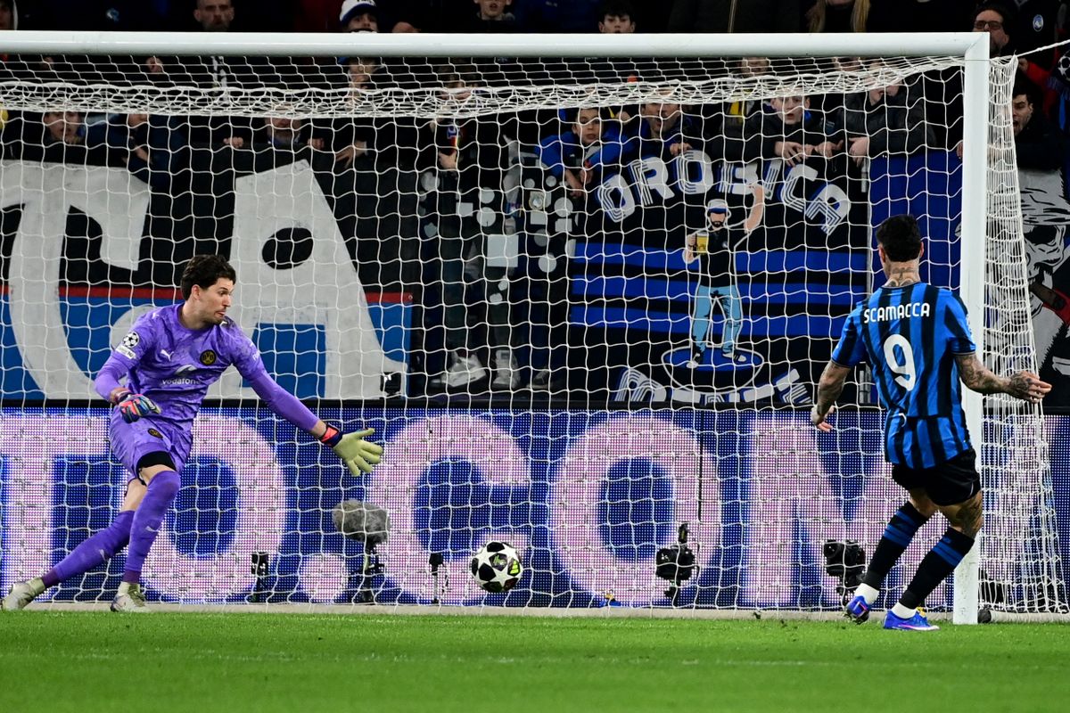 Az Atalanta csatára, Gianluca Scamacca könnyűszerrel szerzett gólt 