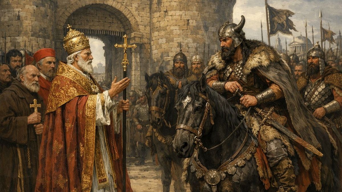 A vandálok és a pápa találkozása