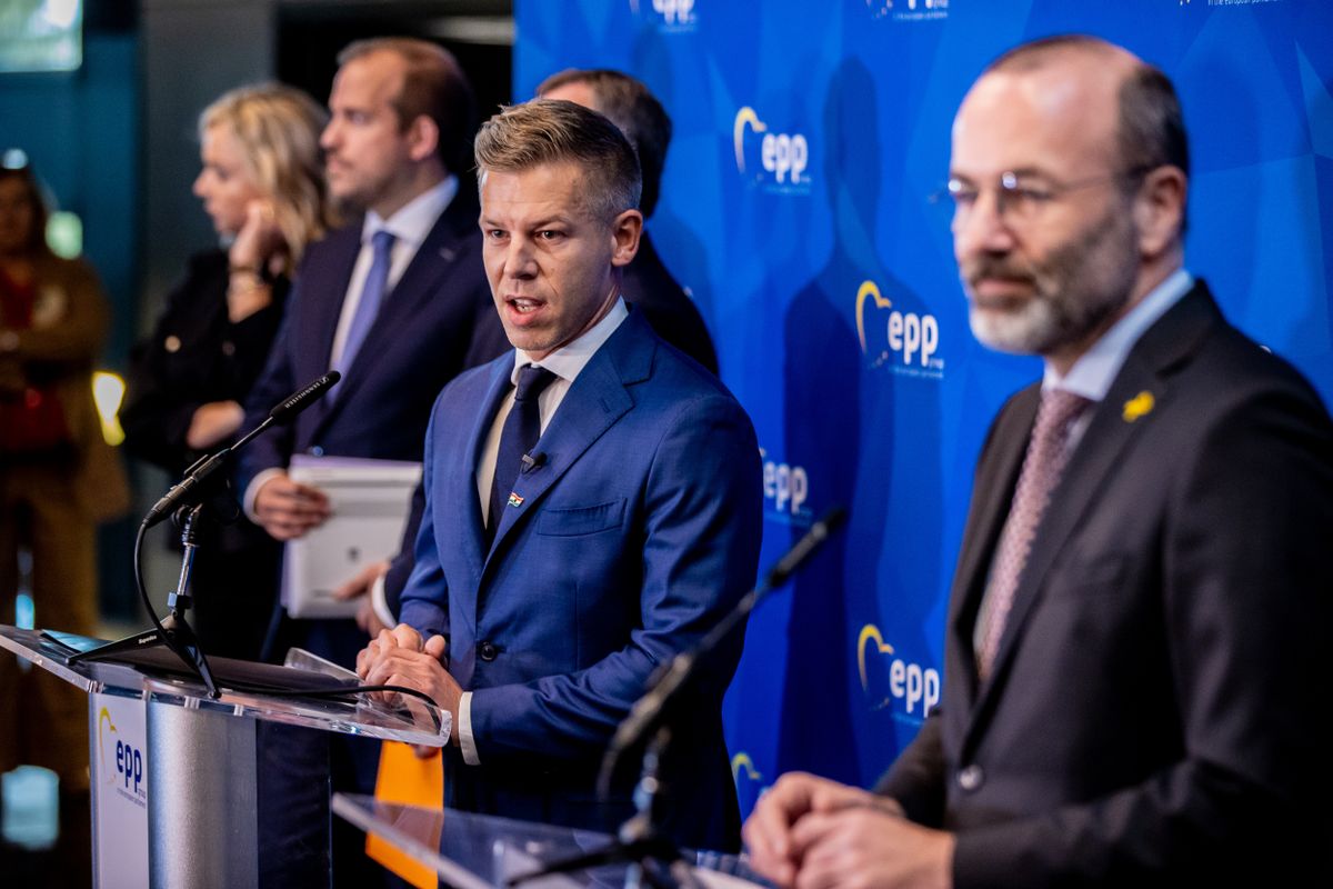 20241008-09 Strasbourg
A Magyar uniós elnökség programja az Európai Parlamentben.
Fotó: Csudai Sándor (CSS)
MW
képen: Magyar Péter, a Tisza Párt elnöke és EP-képviselője, Manfred Weber, az Európai Néppárt (EPP) elnöke