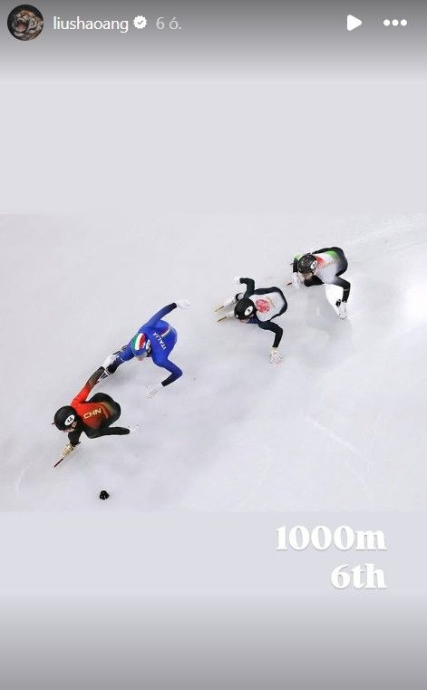 Liu Shaoang 6. lett a rövid pályás gyorskorcsolyázók 1000 méteres távján a téli olimpiai játékokon