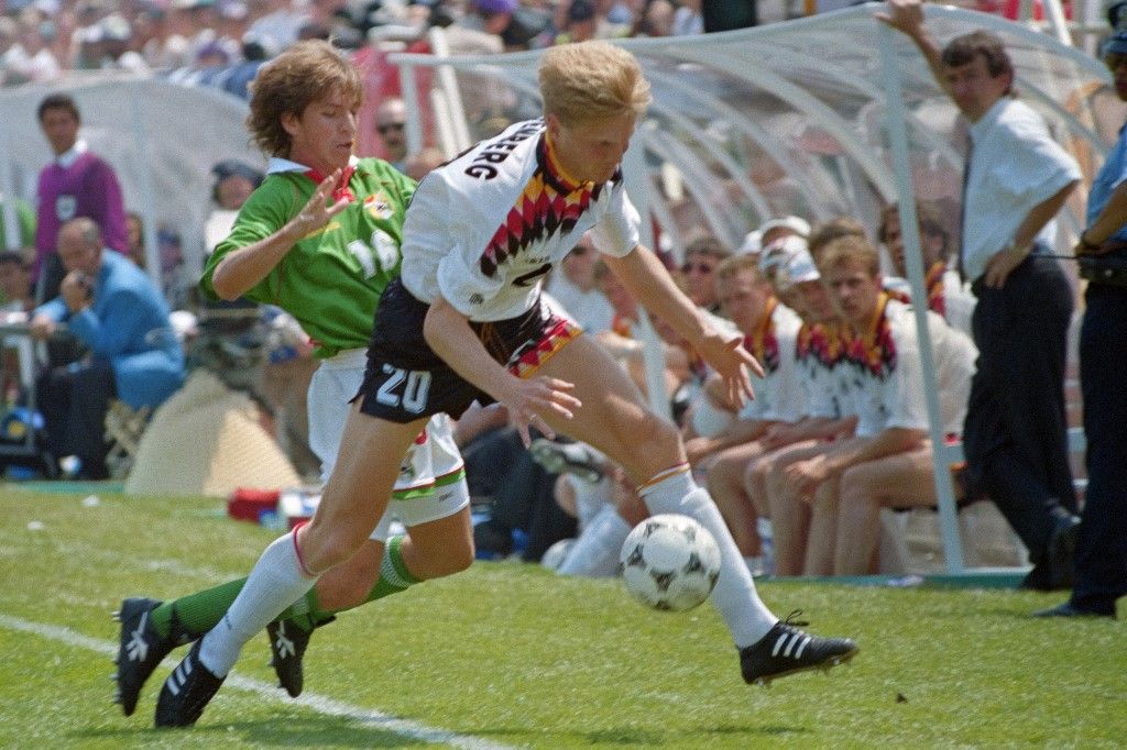 Stefan Effenberg (fehér mezben), akit hazaküldtek az 1994-es világbajnokságról 