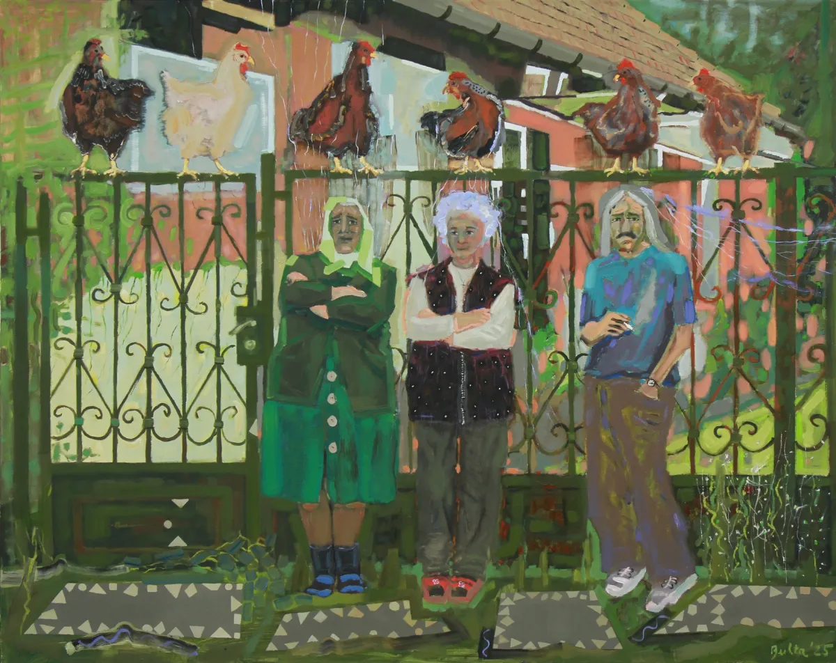 Bukta Imre: Lakodalom nézők (2025.) Forrás: Godot Galéria