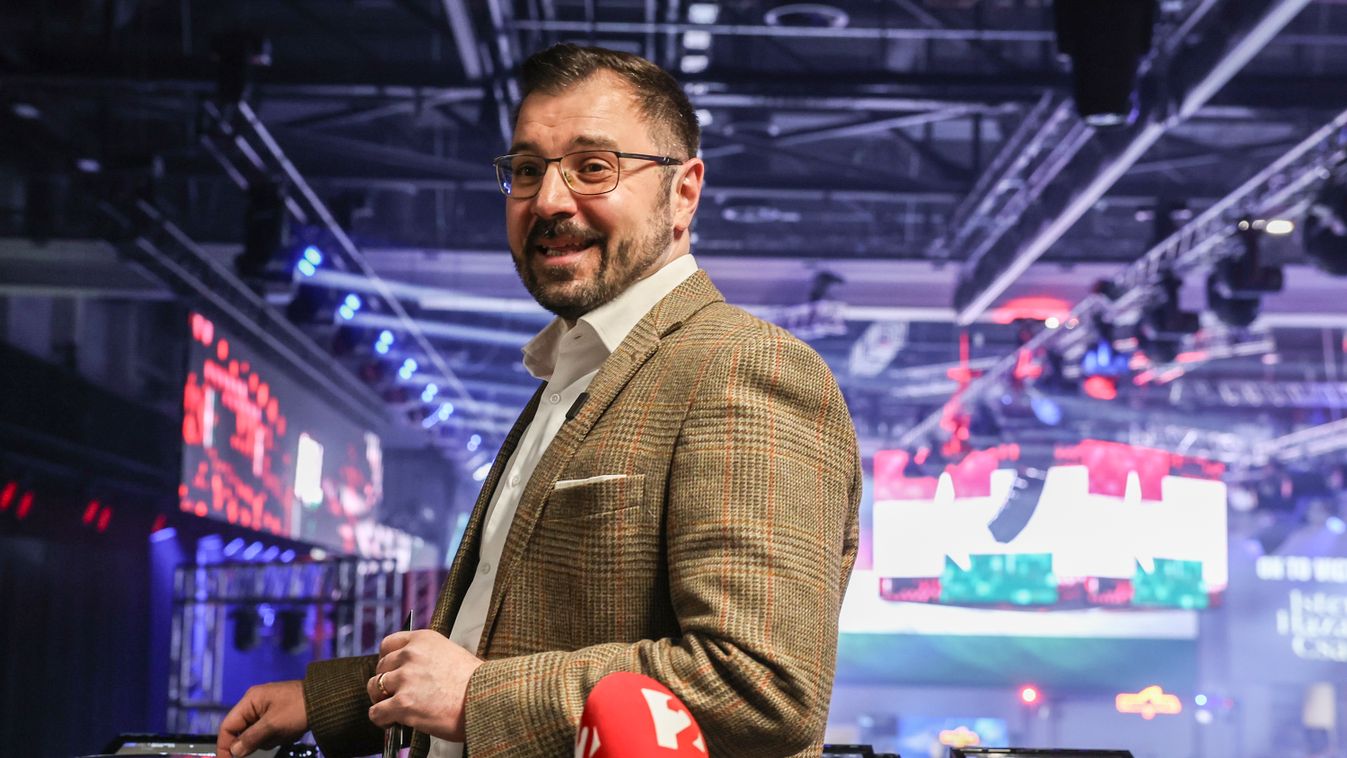 Szánthó Miklós, az Alapjogokért Központ főigazgatója sajtótájékoztatót tart a CPAC Hungary 2026 megnyitóján. Budapest, 2026 március 20