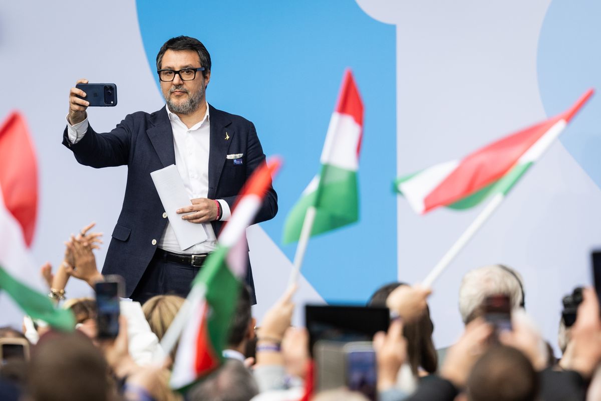 Patrióta nagygyűlés Salvini