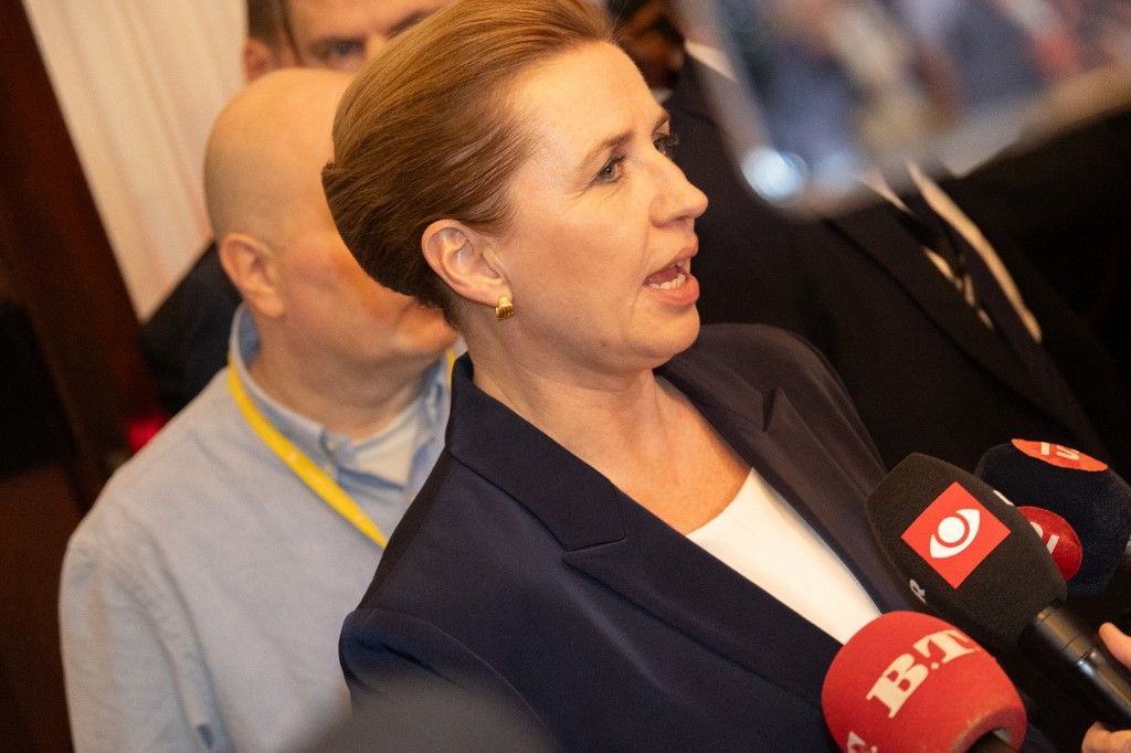 Mette Frederiksen dán miniszterelnök (Fotó: AFP)