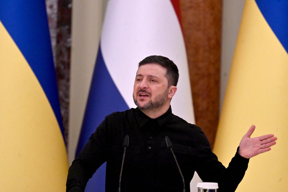 Volodimir Zelenszkij Fotó: SERGEI SUPINSKY / AFP