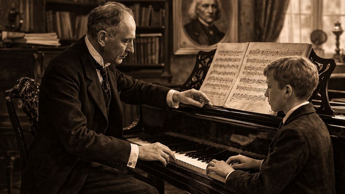 Thomán István Bartók Bélát oktatja