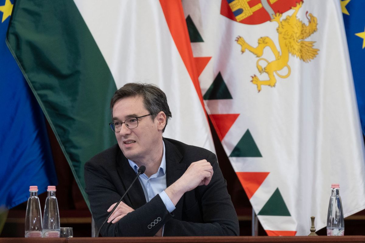 Budapest, 2026. január 28.
Karácsony Gergely főpolgármester felszólal a Fővárosi Közgyűlés ülésén a Városháza dísztermében 2026. január 28-án.
MTI/Kocsis Zoltán