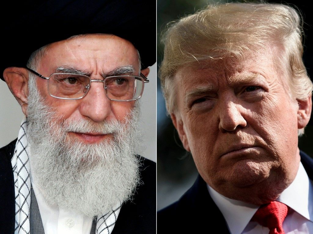 (COMBO) This combination of pictures created on February 28, 2026 shows Iran's supreme leader Ayatollah Ali Khamenei on March 20, 2014 (L) and US President Donald Trump at the White House November 29, 2018 in Washington, DC. Iran's supreme leader Ali Khamenei, a pillar of its theocratic system since the Islamic revolution whose death was announced by US President Donald Trump on February 28, saw off multiple crises over the decades, remaining defiant to the very end. There has been no confirmation from Tehran of his death, but Trump posted on his Truth Social site that "Khamenei, one of the most evil people in history, is dead" after the United States and Israel launched a massive wave of strikes targeting sites across Iran, including the supreme leader's Tehran compound. (Photo by Handout and Brendan Smialowski / various sources / AFP)