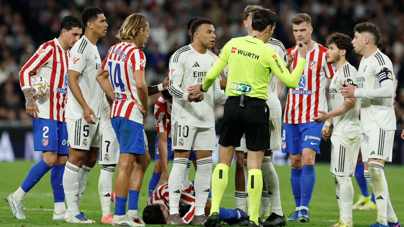 A pillanat, amikor a játékvezető kiállította Federico Valverdét a Real Madrid–Atlético Madrid mérkőzésen