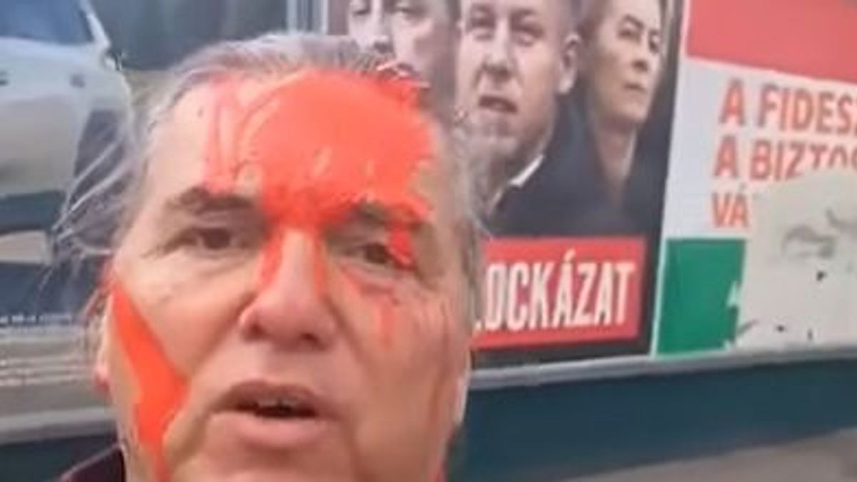 Újabb fideszes aktivistát ért támadás, fényes nappal öntötték le vörös festékkel + videó