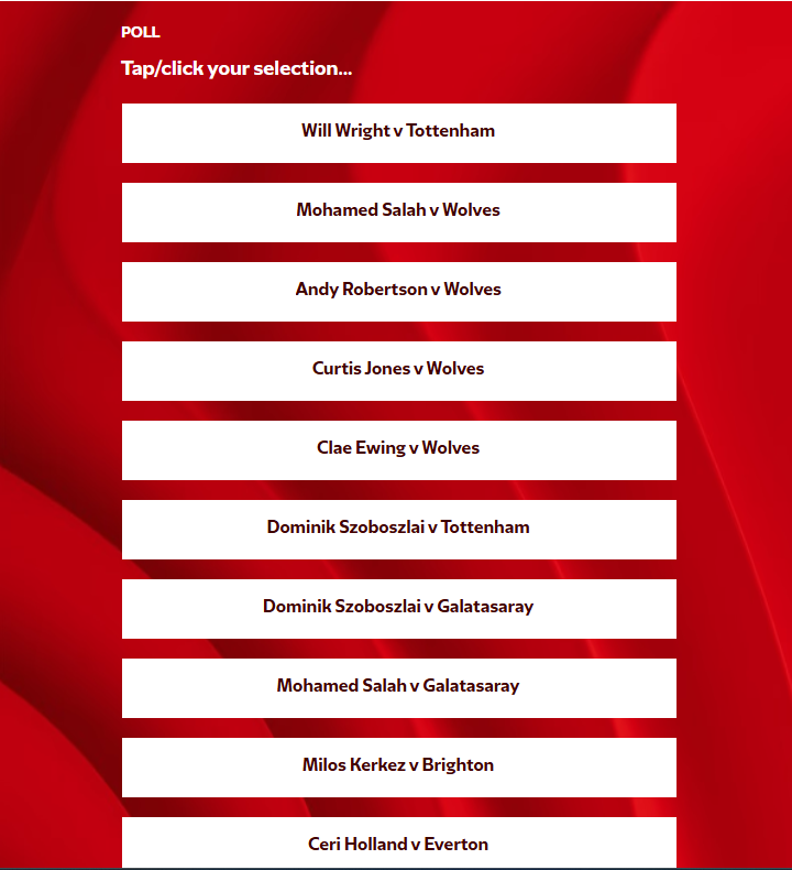 Szoboszlai Dominik és Kerkez Milos is ott van a Liverpool tízes listáján a gólszépségversenyben