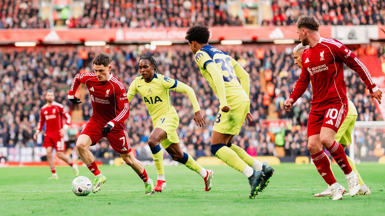 Florian Wirtz (labdával) a Tottenham ellen nem volt a Liverpool nyerőembere