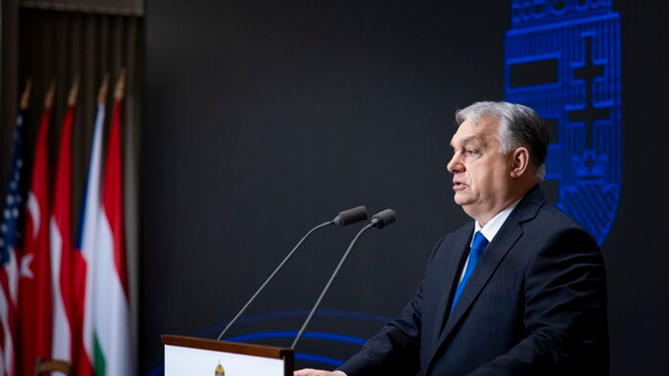 Hungarian Prime Minister Viktor Orban delivers a speech at the signing ceremony of 4iG’s long-term international cooperation and framework agreements at the Carmelite Monastery on March 2, 2026 (Photo: MTI/PM’s General Department of Communication/Zoltan F