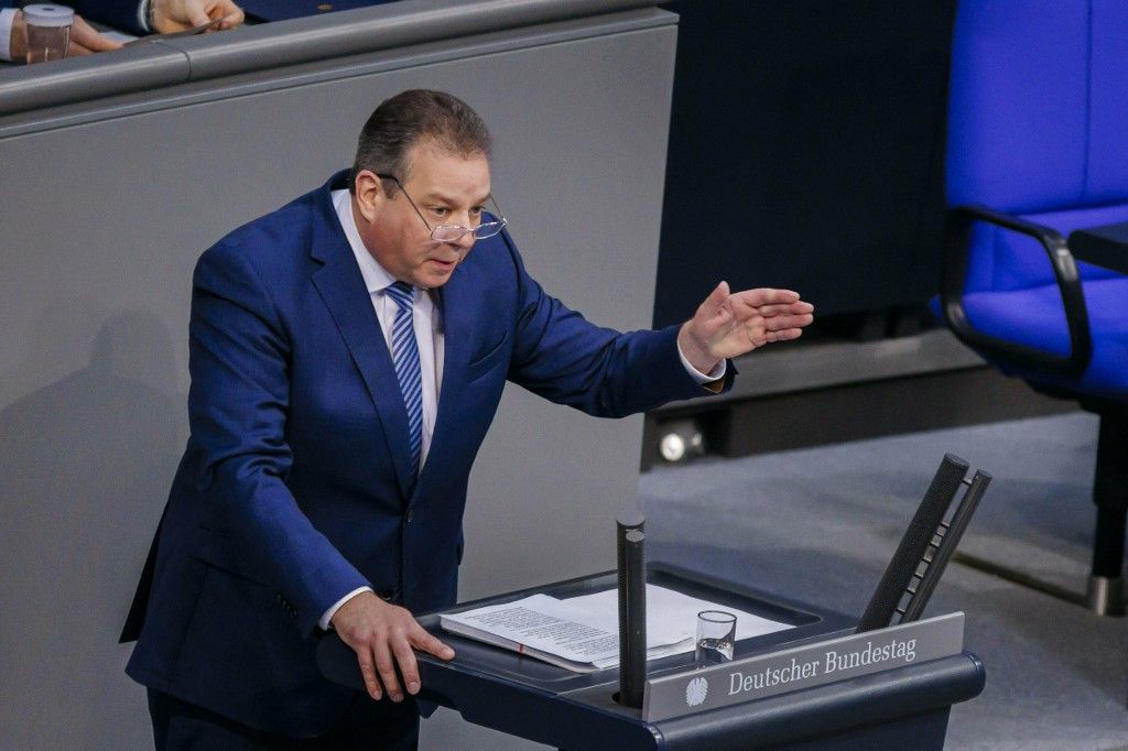 Andreas Mattfeldt, MdB, CDU, speaks in the German Bundestag. Berlin, February 1st, 2024. (Photo by Thomas Trutschel / Thomas Trutschel/photothek.de / dpa Picture-Alliance via AFP)
