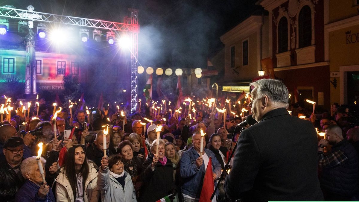 Orbán Viktor Szentendrén tartott kampánybeszédet