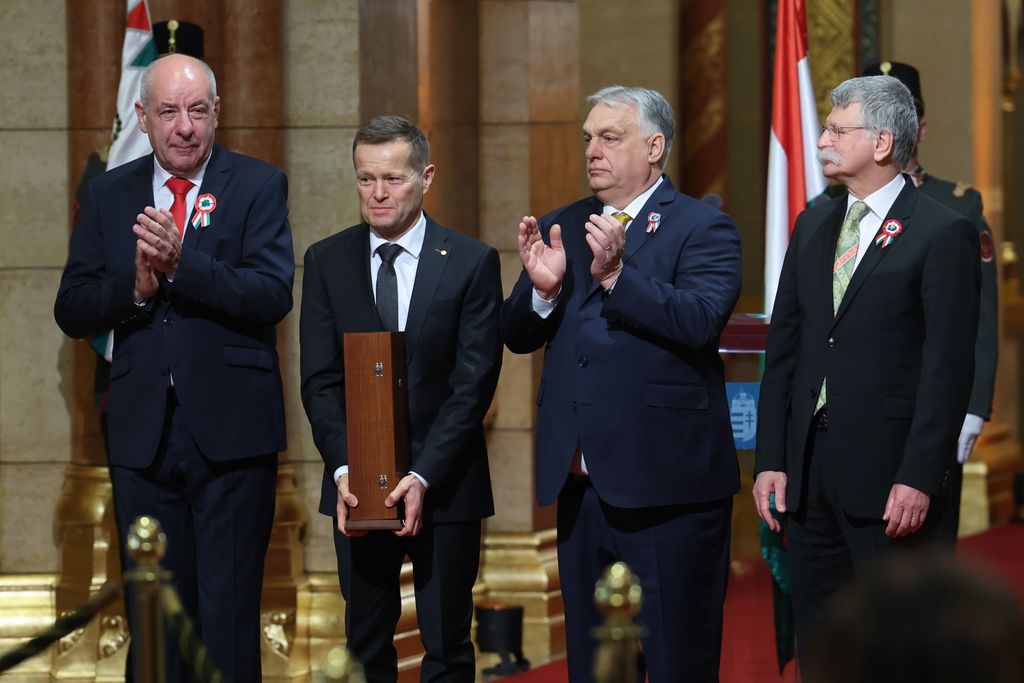 Kossuth- és Széchenyi-díjak átadása Sulyok Tamás Orbán Viktor Kövér László Krausz Ferenc