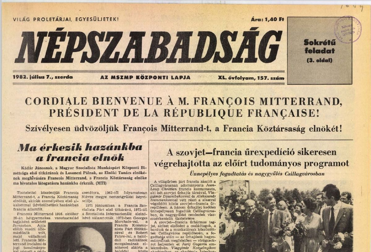 A labdarúgó-vb Mitterand elnöknek is fontos volt