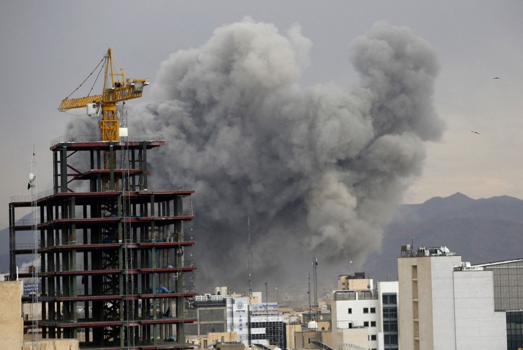 TEHRAN, IRAN - MARCH 02: Smoke rises from the area after multiple powerful explosions occurred in several locations across Iran’s capital Tehran on March 2, 2026. As reciprocal attacks between Iran, Israel and the United States continue, new blasts were heard in the eastern and southern parts of the city, with smoke seen rising into the sky following the explosions Fatemeh Bahrami / Anadolu (Photo by Fatemeh Bahrami / Anadolu via AFP)