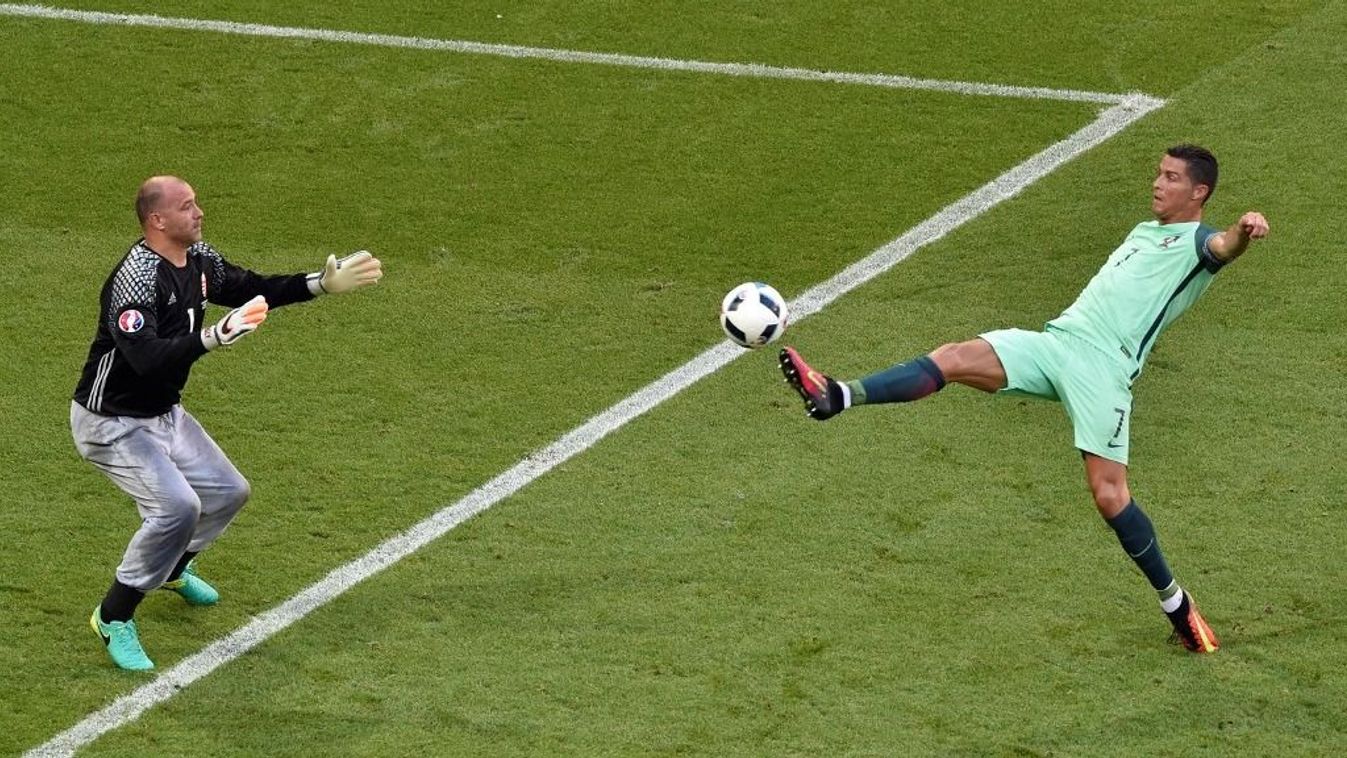 Király Gábor itt Cristiano Ronaldo ellen a 2016-os Európa-bajnokságon