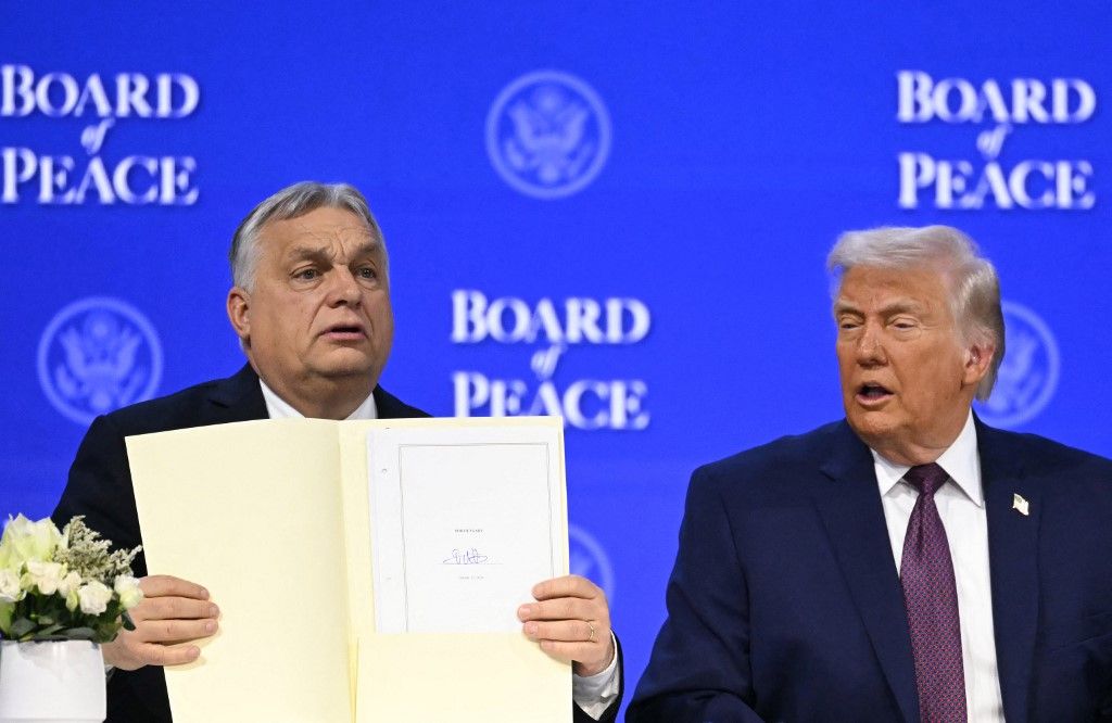 Orbán Viktor és Donald Trump (Fotó: AFP)