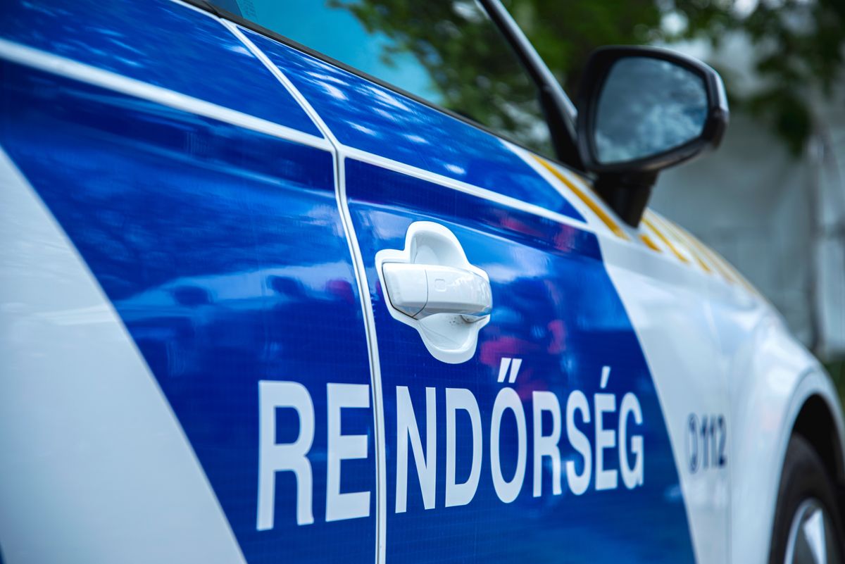 Hungarian police car closeup photos