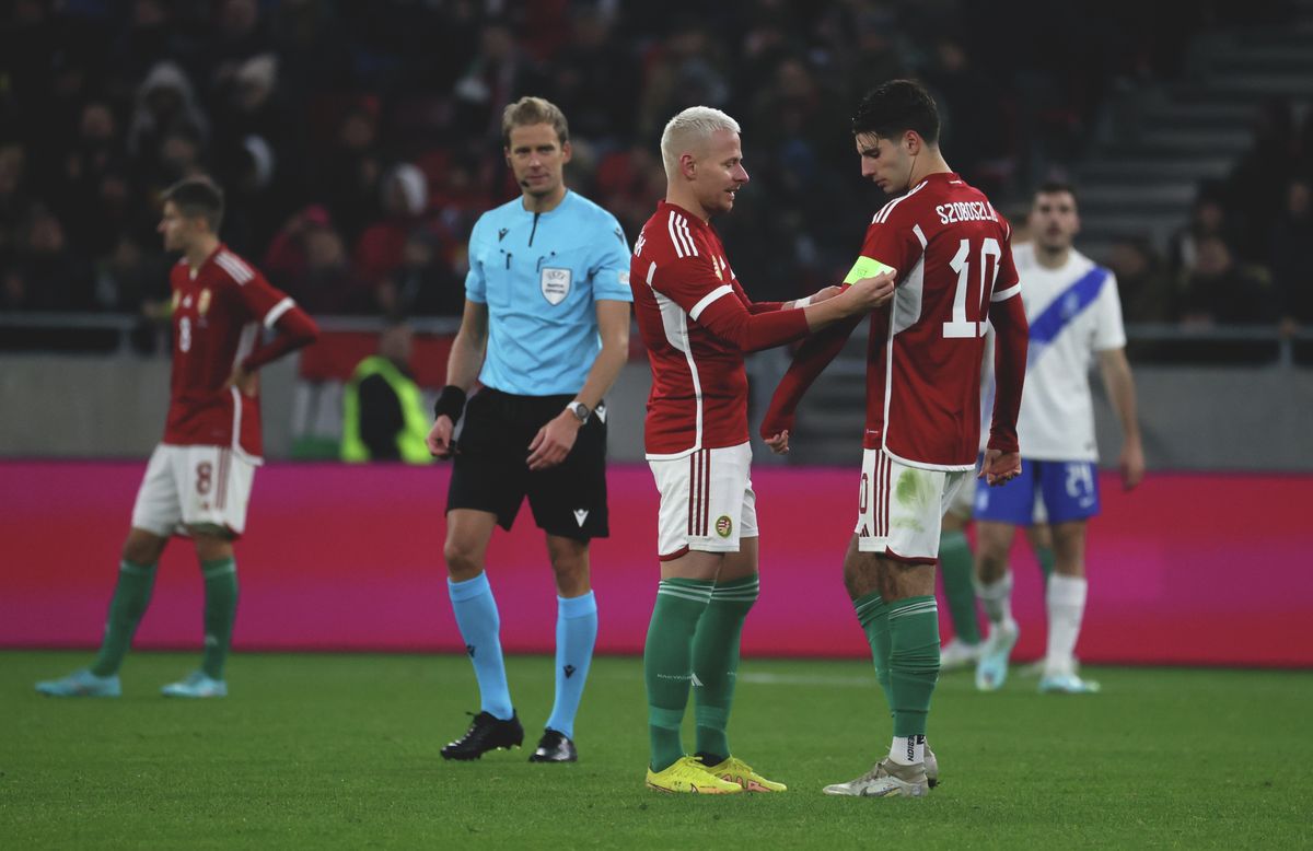 Szoboszlai Dominik a magyar válogatott legutóbbi Görögország elleni mérkőzésén, Dzsudzsák Balázs búcsúmeccsén lett Marco Rossi együttesének csapatkapitánya