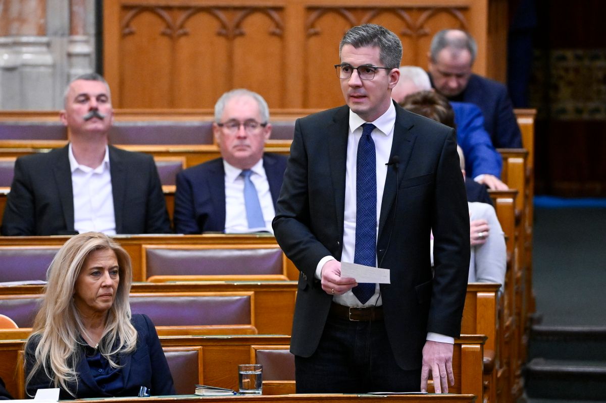 Budapest, 2026. március 9.
Kocsis Máté, a Fidesz frakcióvezetője napirend előtt szólal fel az Országgyűlés plenáris ülésén 2026. március 9-én.
MTI/Hegedüs Róbert