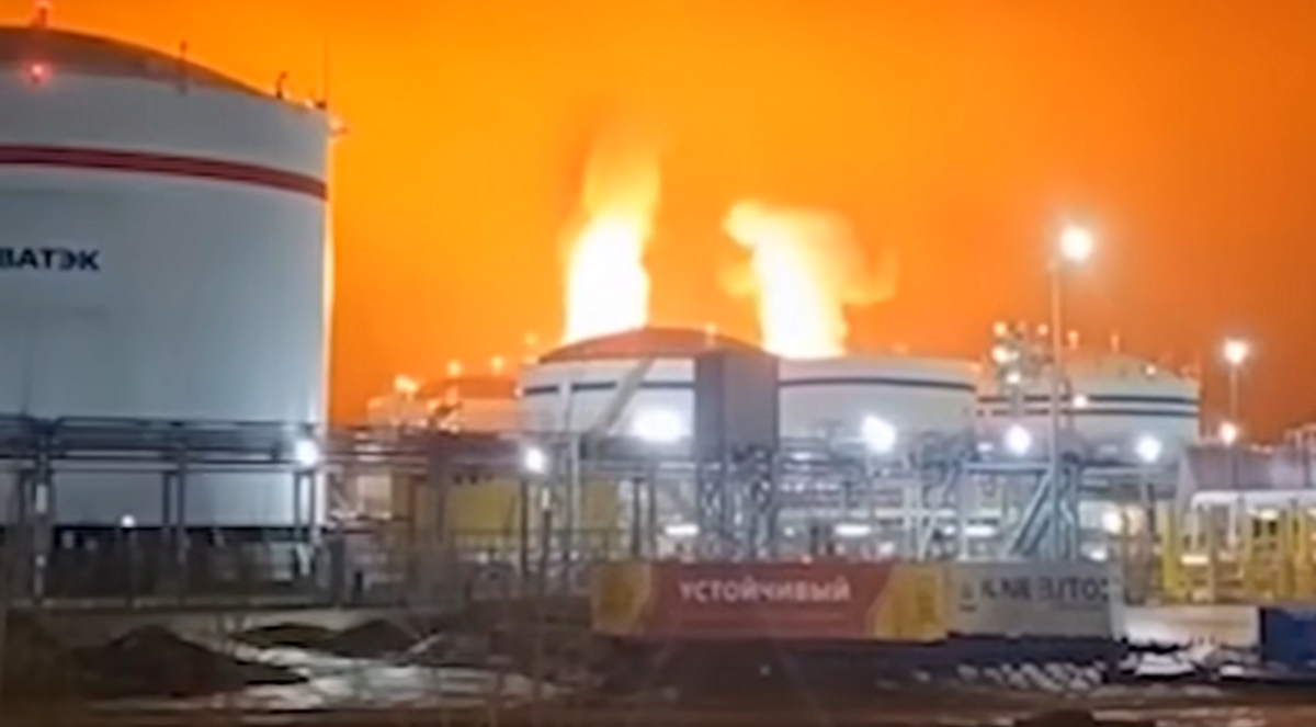 Súlyos ukrán dróntámadás történt a leningrádi régióban (Képernyőfotó: Facebook)