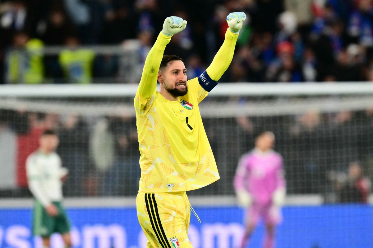 Gianluigi Donnarumma az Olaszország–Észak-Írország meccs után, amit az olasz válogatott 2-0-ra megnyert