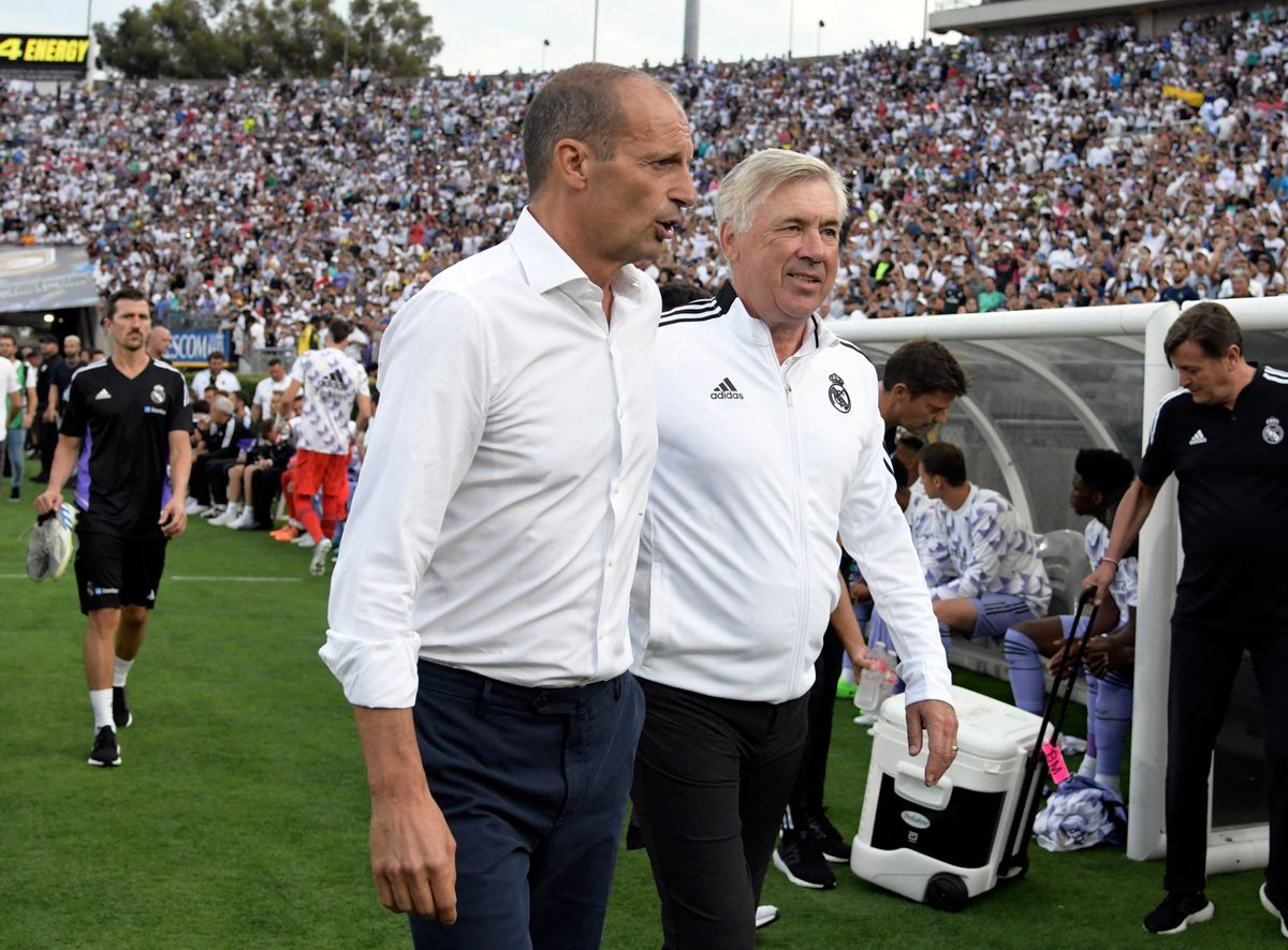 Allegri (balra) korábban már nemet mondott a Real Madridnak, ekkor Ancelotti lett az edző