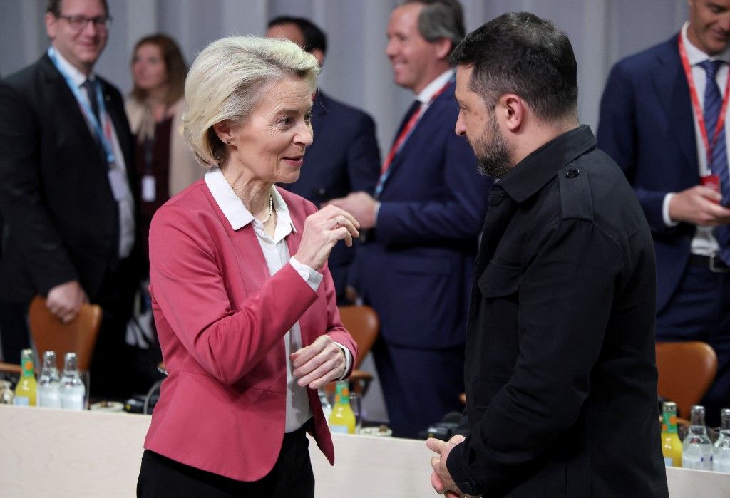 Volodimir Zelenszkij és Ursula von der Leyen Fotó: LUDOVIC MARIN / AFP