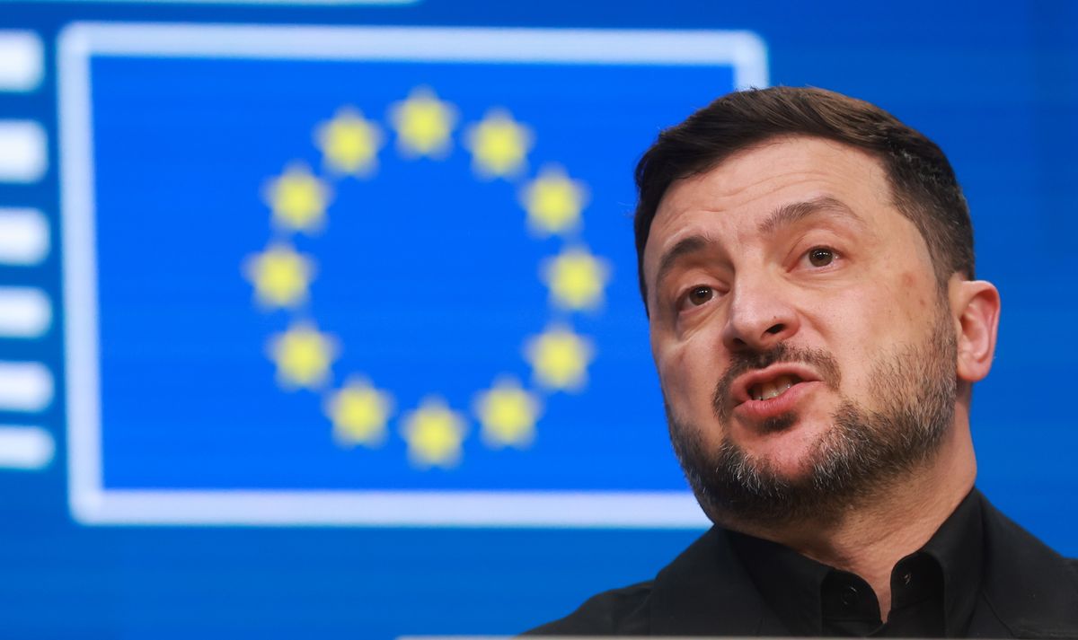 Zelenszkij ukrán elnök halálosan megfenyegette Orbán Viktor (Fotó: Olivier Hoslet / MTI/EPA)