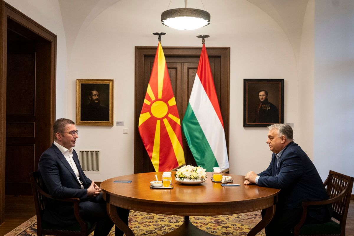 Hrisztijan Mickoszki észak-macedón kormányfőt Orbán Viktor miniszterelnök is fogadta