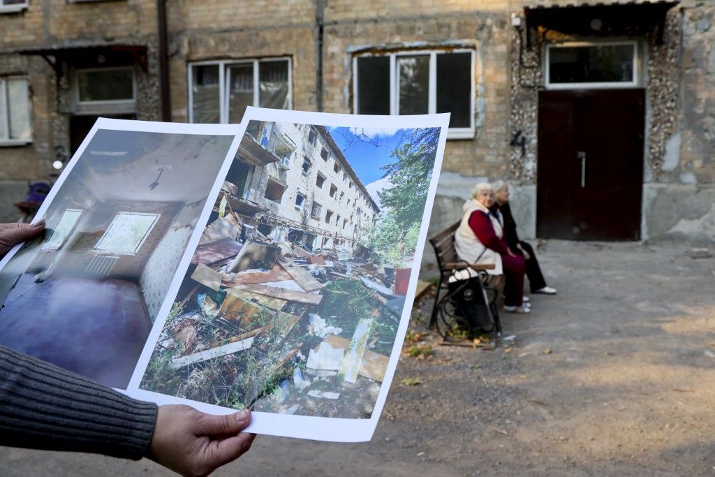 Az utolsó távozók - volt aki a végsőkig ragaszkodott otthonához, a háború során romba dőlt városhoz A képen: Avgyiivka  Fotó: ALI CURA / ANADOLU