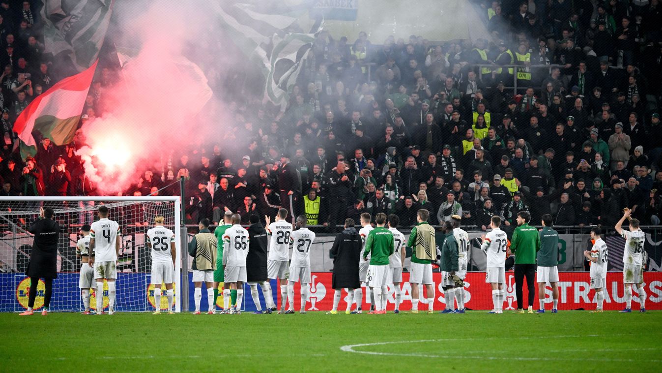 A Fradi játékosai a tábornak is megköszönték az ismét fantasztikus hangulatot a Groupama Arénában