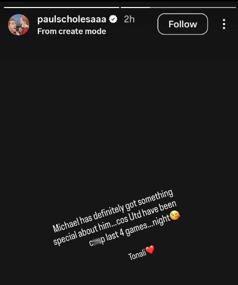 Paul Scholes Insta-bejegyzése. Sértegette a Manchester United és Michael Carrick teljesítményét