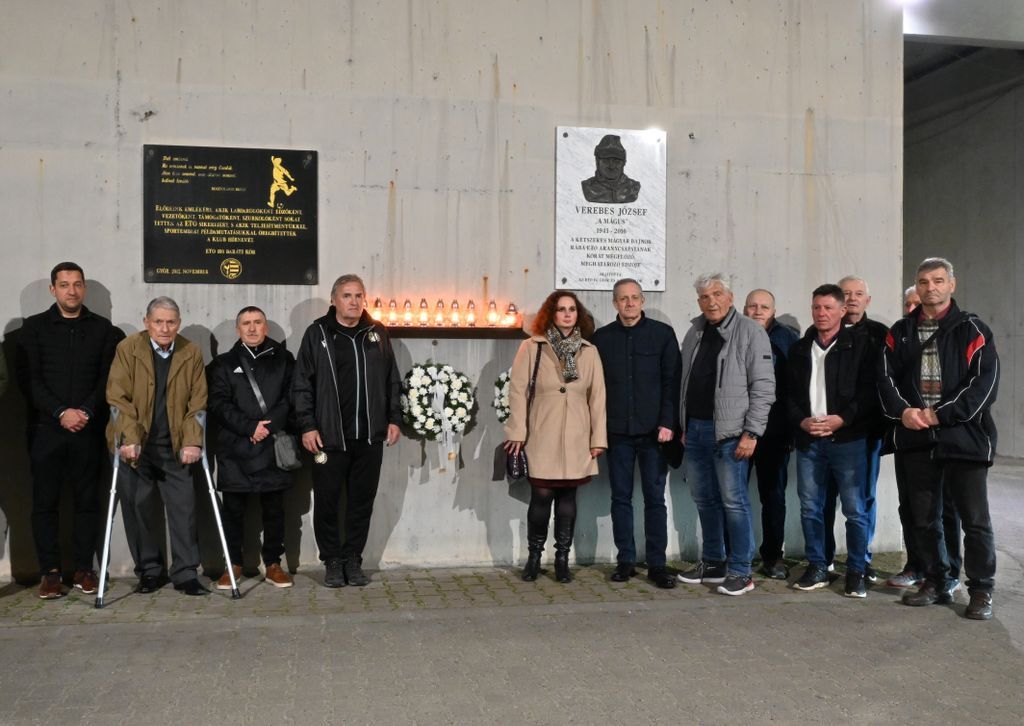Az ETO FC és az MTK közösen emlékezett meg Verebes Józsefről 