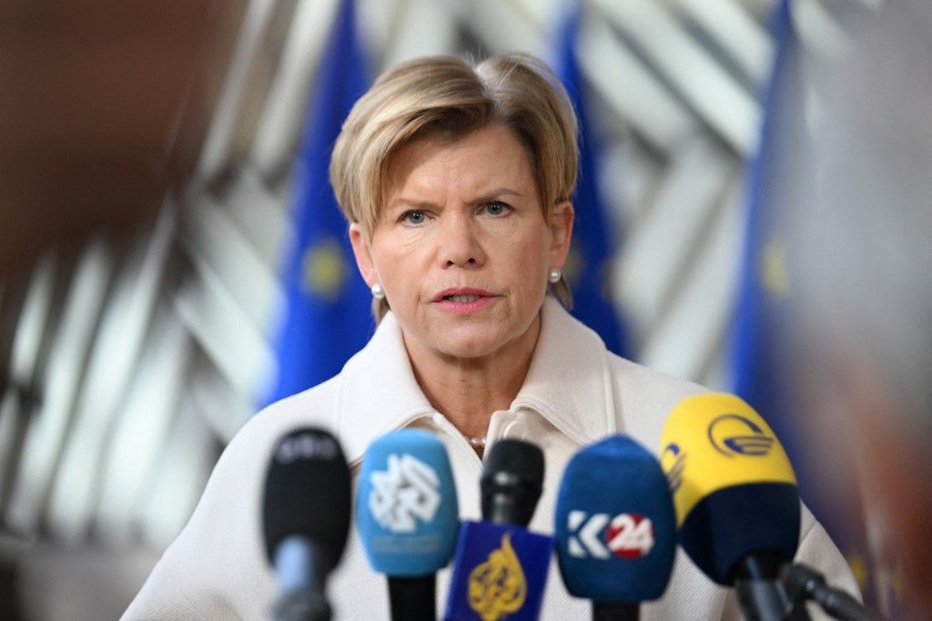  Baiba Braze lett külügyminiszter jelentett be támogatást Ukrajnának (Fotó: AFP)