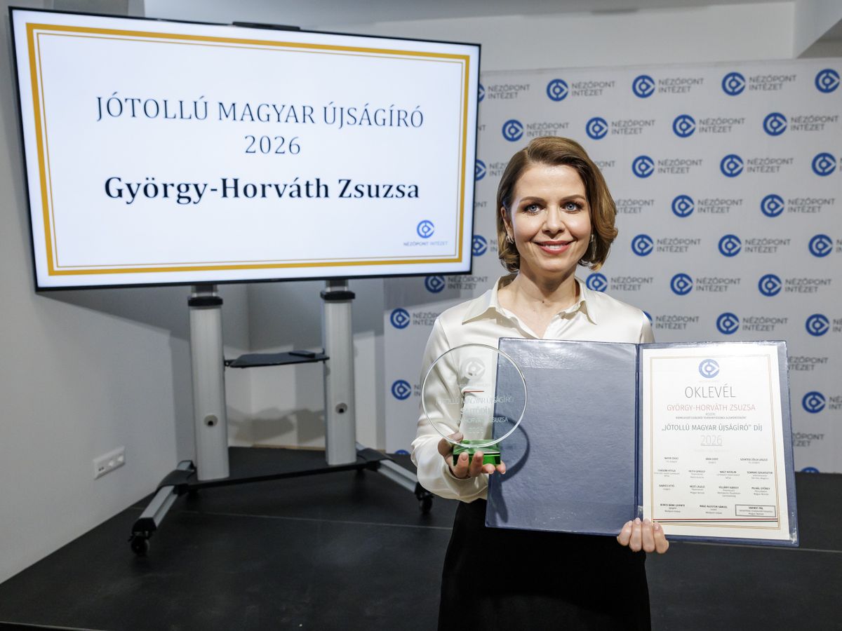 György-Horváth Zsuzsa kapta idén a Jótollú magyar újságíró díjat (Fotó: Székelyhídi Balázs)
